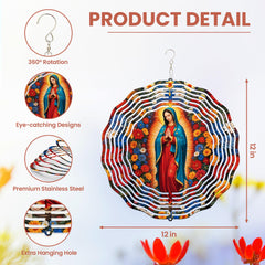 FLAGWIX Stainless steel wind spinner endures weather with fade-resistant color.