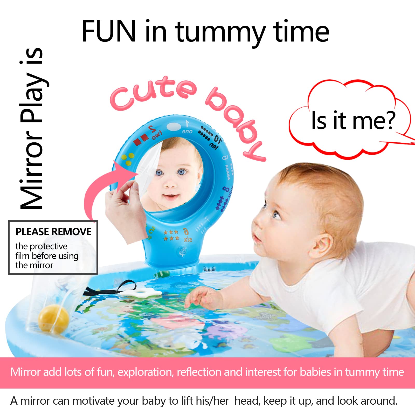 Flashbluer tummy time mat star-teether prompts soothing teething and tactile exploration.