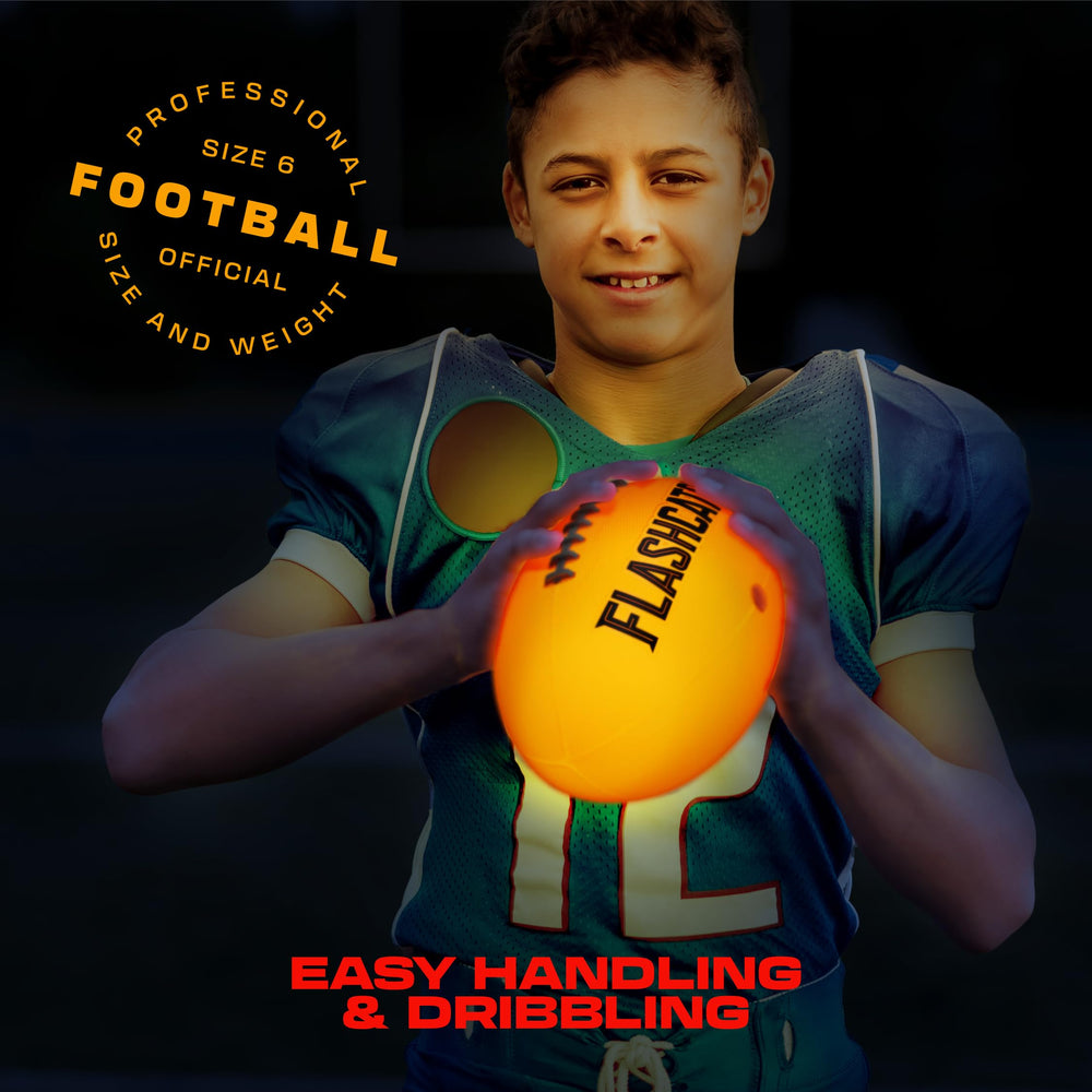 FlashCatch night-ready football for outdoor evening games