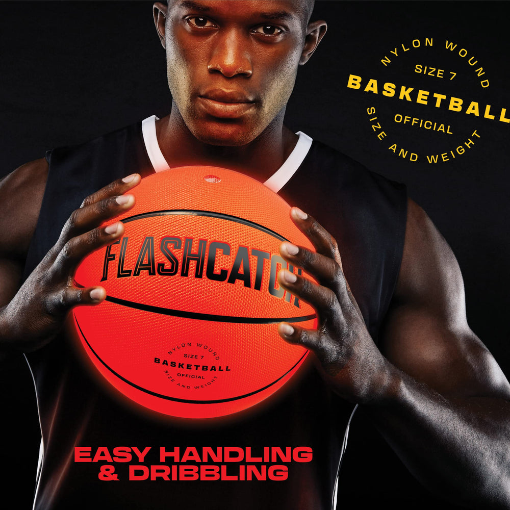 FlashCatch light-up basketball suitable for all ages and skill levels.