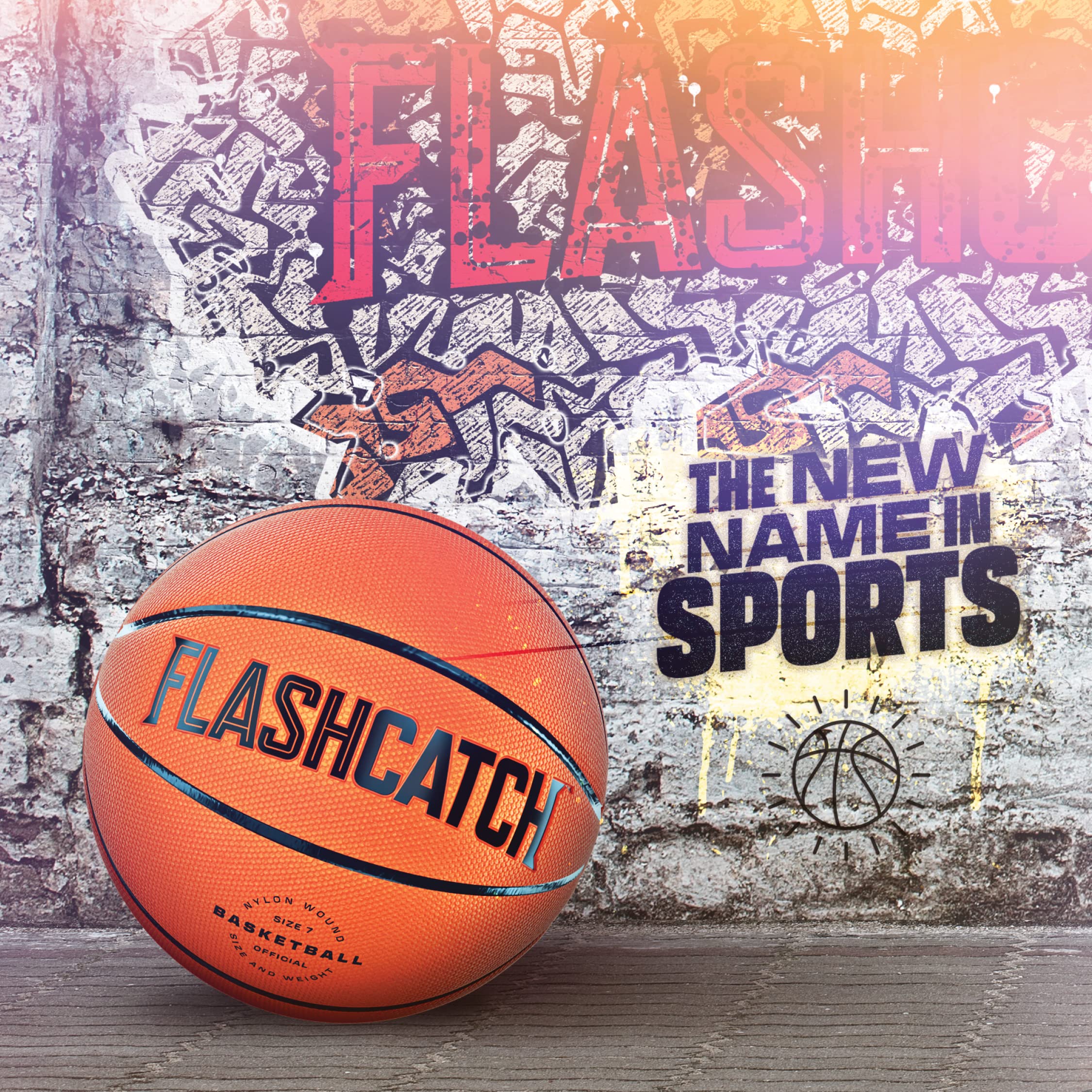 Gift-ready FlashCatch ball for basketball fans and teens.