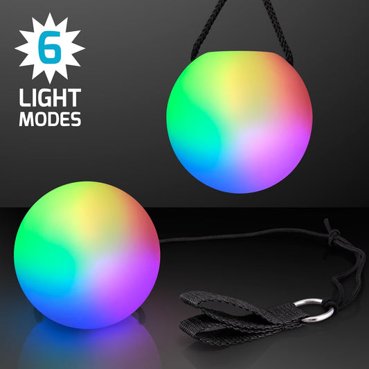 FlashingBlinkyLights LED Poi Ball shows multicolor functions for eye-catching transitions