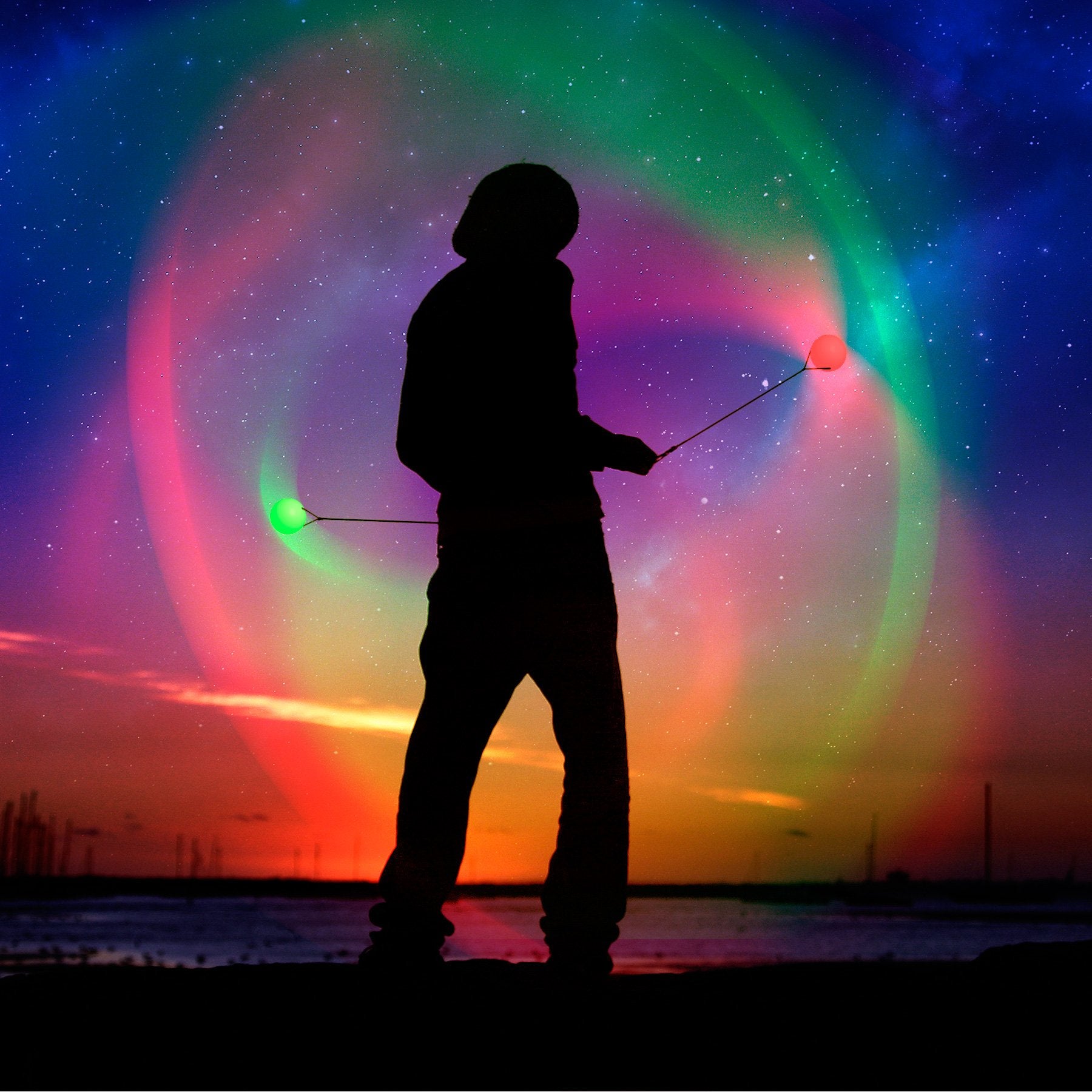 FlashingBlinkyLights LED Poi Ball two-pack enables duo performances at events