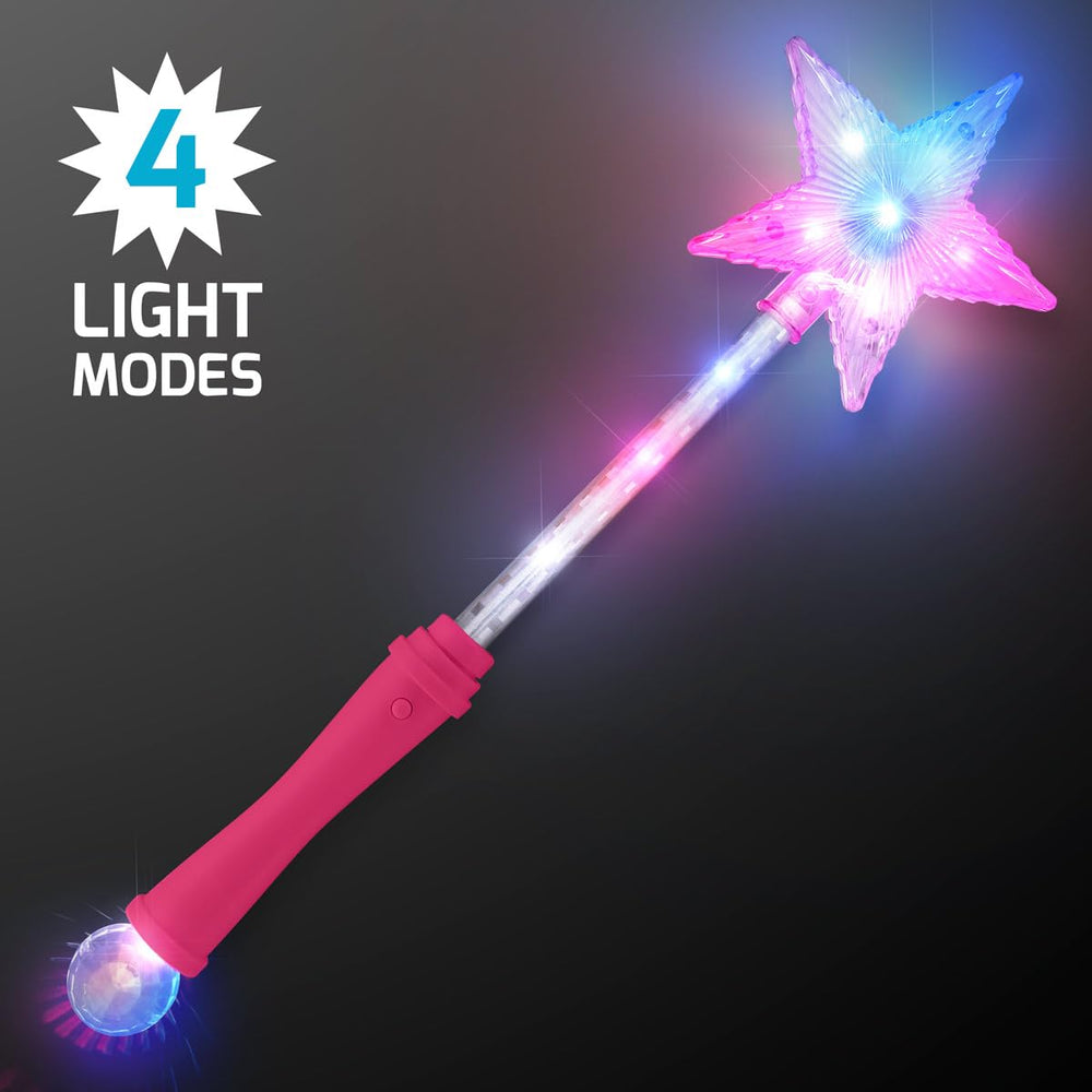 FlashingBlinkyLights LED wand illuminates in red white and blue for costume play and photos.