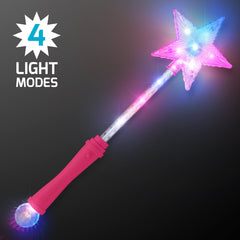 FlashingBlinkyLights LED wand illuminates in red white and blue for costume play and photos.