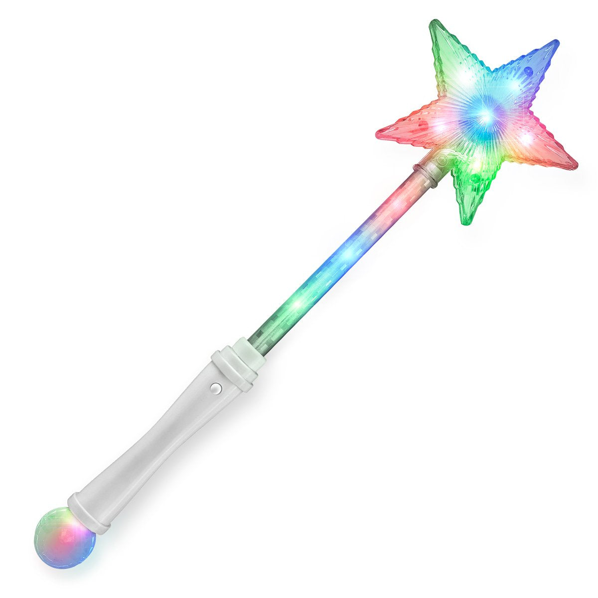 FlashingBlinkyLights princess wand with multicolor LEDs for celebration.