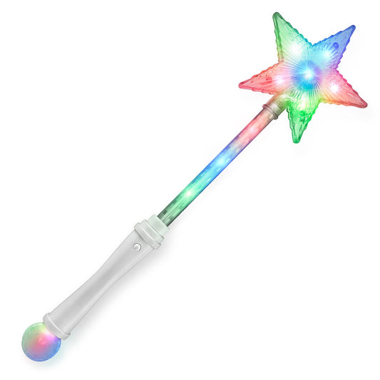 FlashingBlinkyLights princess wand with multicolor LEDs for celebration.