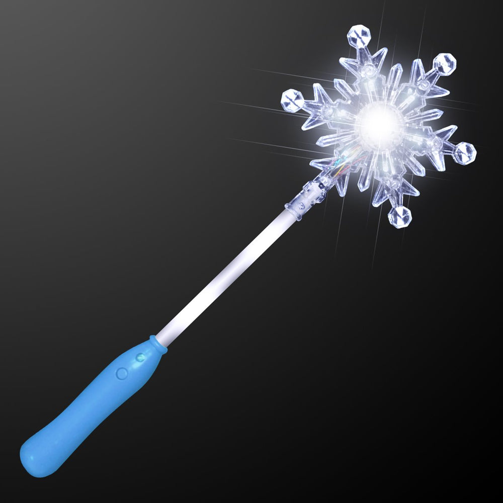 FlashingBlinkyLights snowflake wand top lights up for bright festive moments.