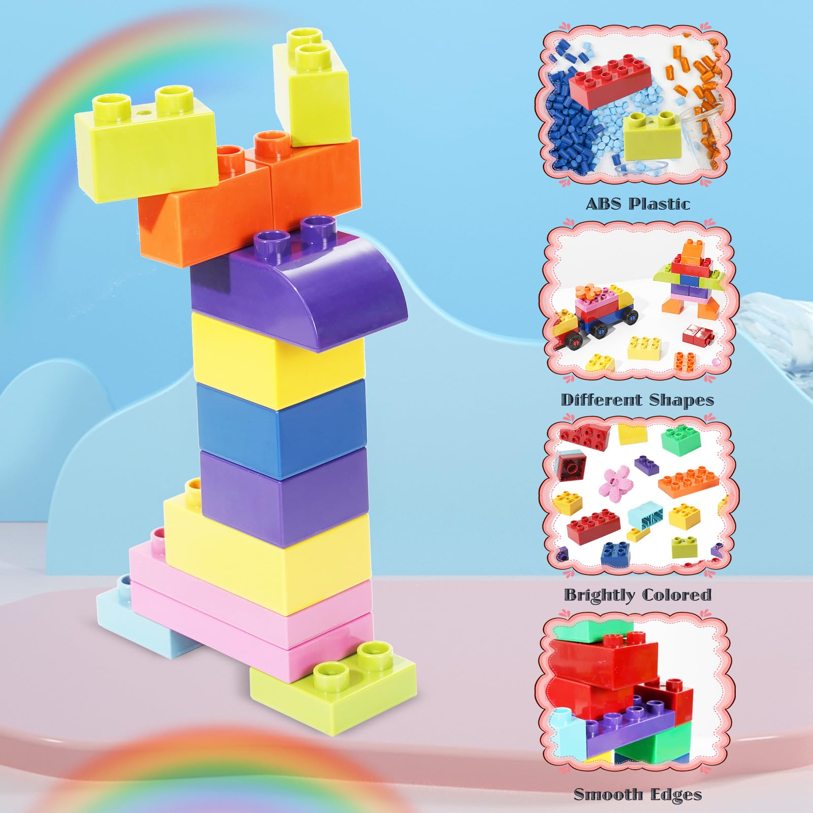 FlatGoat three cars built from blocks demonstrate motion and storytelling.