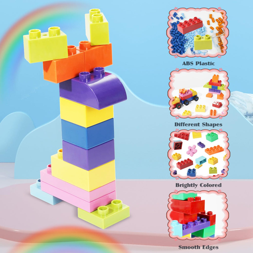 FlatGoat three cars built from blocks demonstrate motion and storytelling.