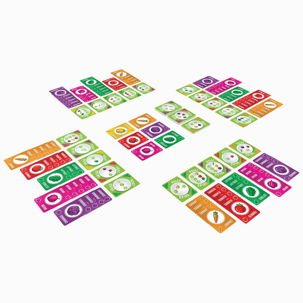 Flatout Games Point Salad table setup with 2-6 players in action.
