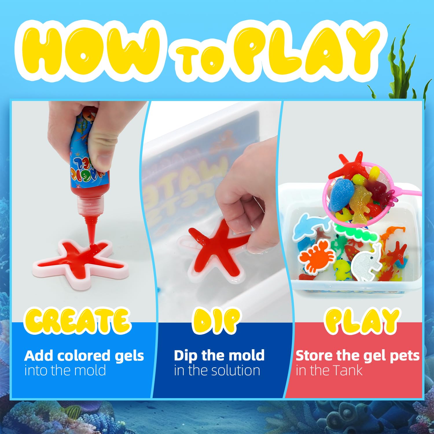 Flavery 24 molds for sea creatures and fantasy figures enable diverse DIY art.