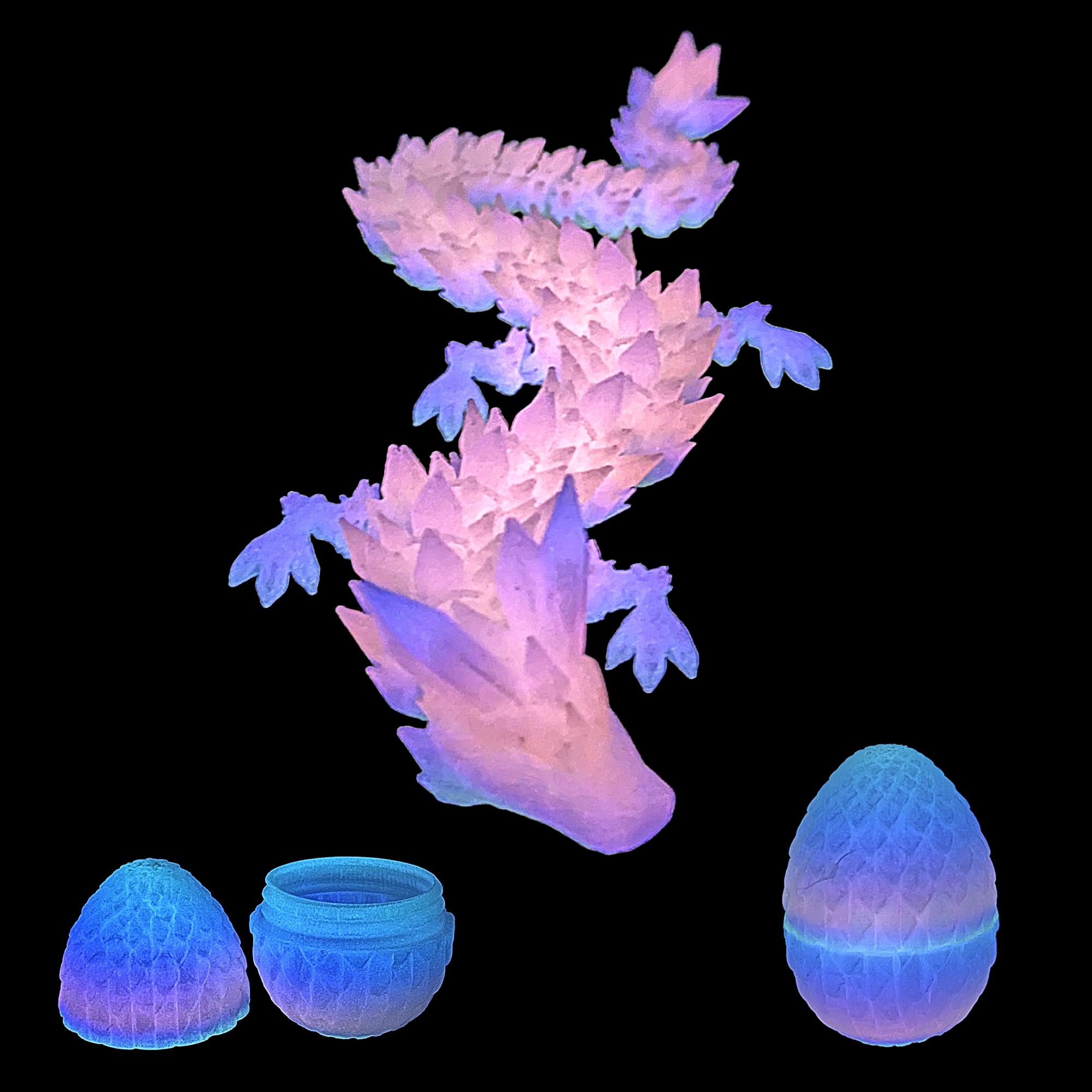 Flavery crystal dragon in egg, gift-ready and unique.