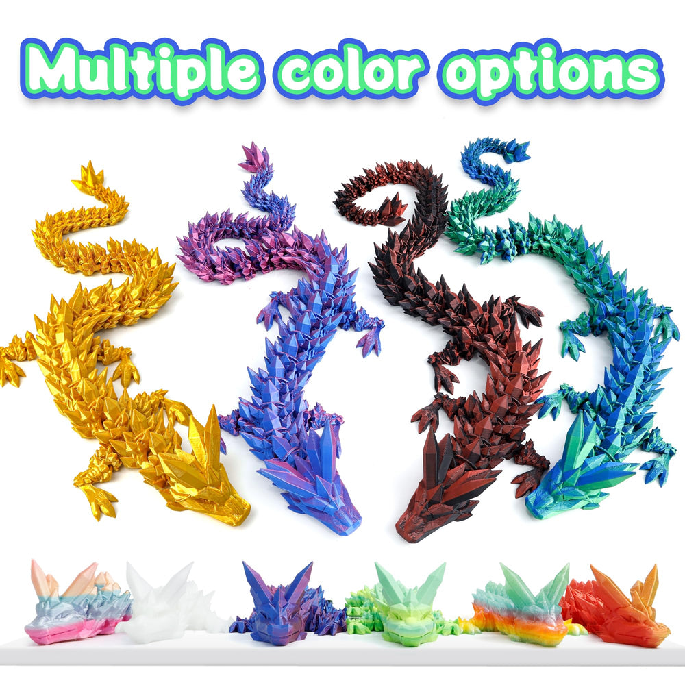 Flavery dragon collectible-visual appeals to fans of dragons and 3D printing.