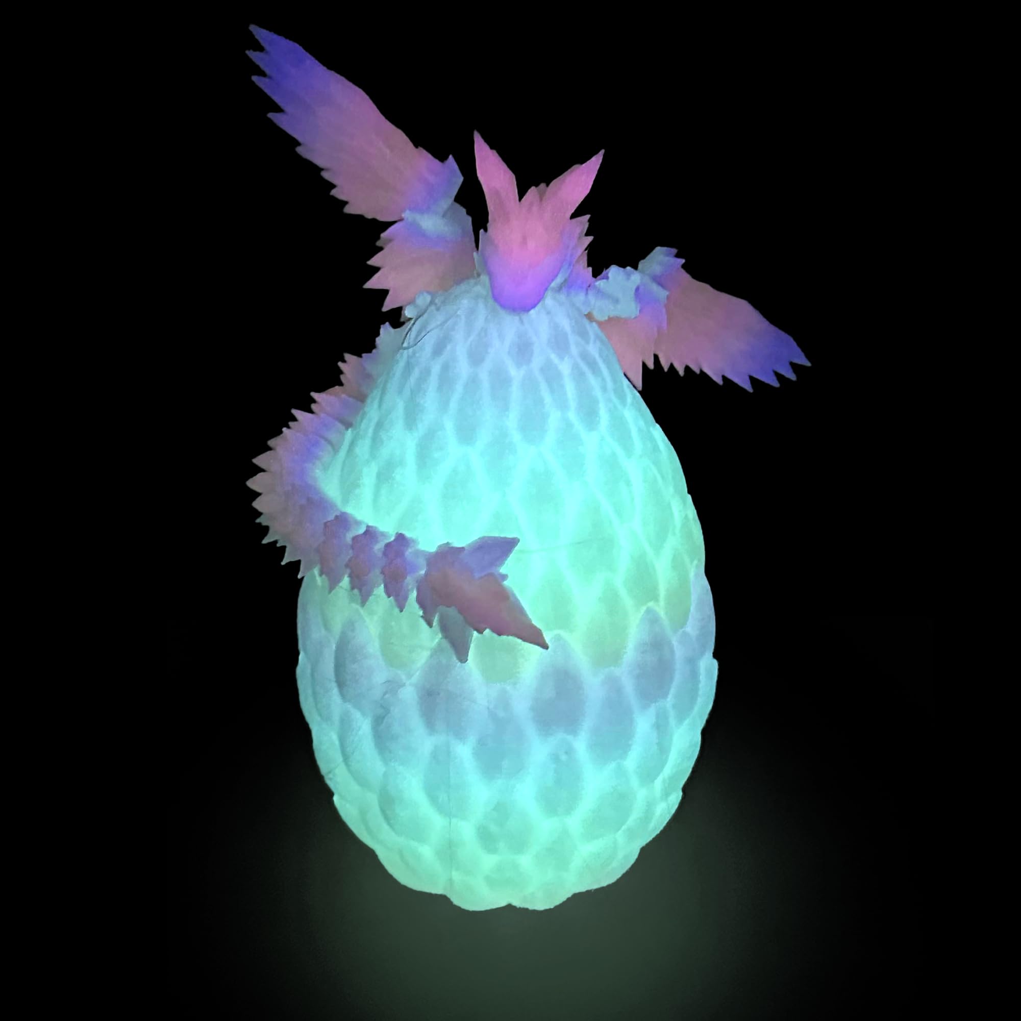 Flavery dragon egg glow rainbow showcases vibrant illumination for display and gift appeal.