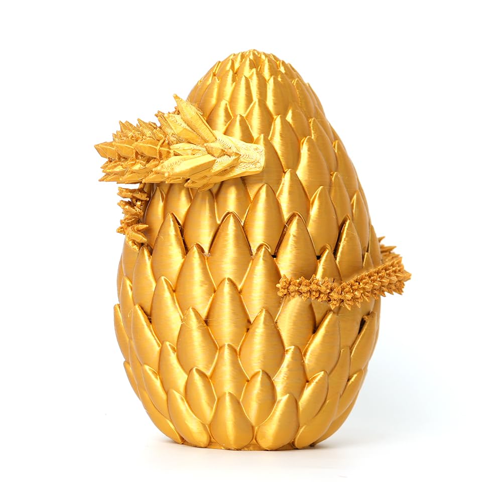 Flavery dragon egg with gold shell for a striking desk decor piece