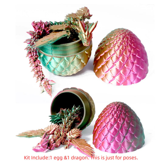 Flavery dragon egg green 9-inch winged dragon poses for versatile play and display.