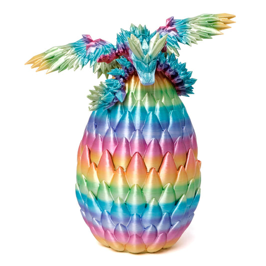 Flavery dragon egg opens to reveal a 9-inch rainbow dragon for imaginative play.