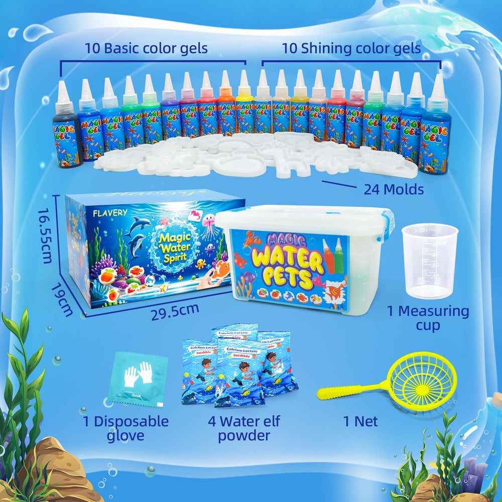 Flavery fairy elves and sea creatures help kids craft magical worlds.