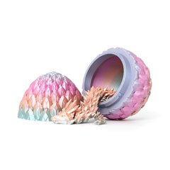 Flavery gemstone dragon inside egg ideal for Easter displays and treasure hunts.