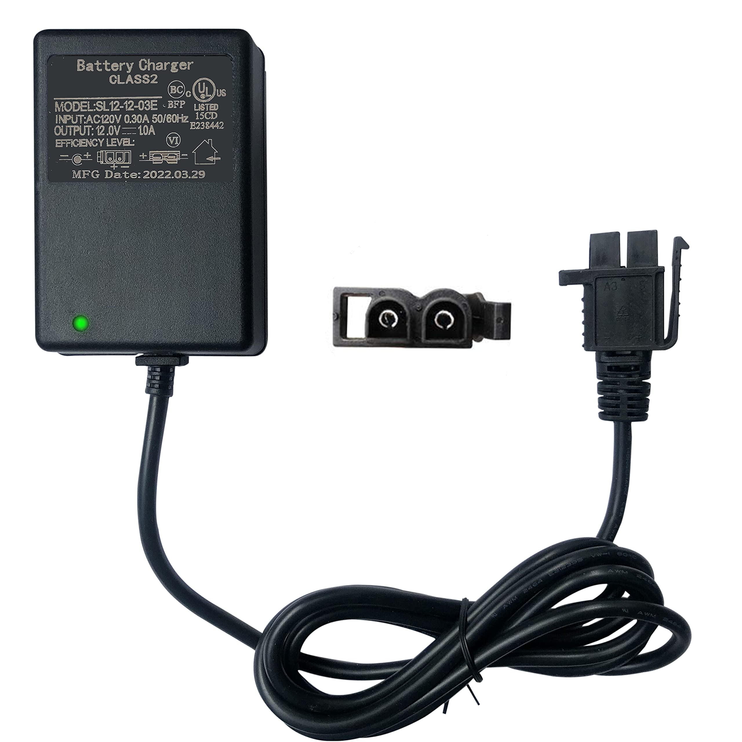 FLHFULIHUA 12V kids car charger front view for safe ride-on charging