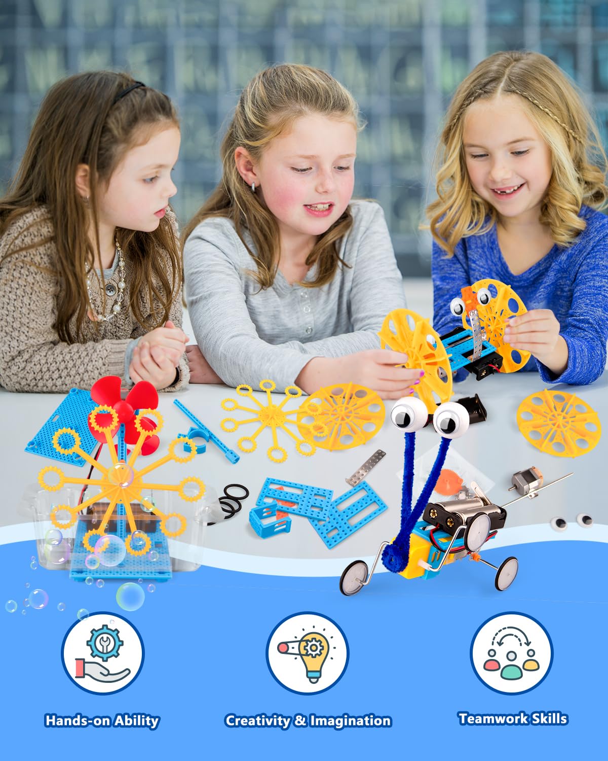FliipFlaap 6-in-1 STEM Kit eight-legged robot challenges balance and control