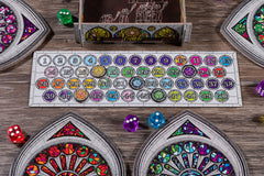 Floodgate Sagrada-round-track helps track progress as you build your window