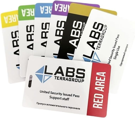 Floorsouth EFT red card TerraGroup Labs key card front view for cosplay display