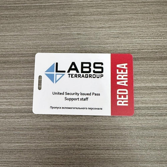 Floorsouth EFT red card TerraGroup Labs key card back view highlighting design