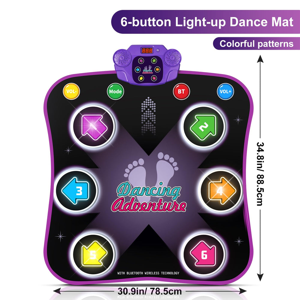 Flooyes dance pad with built-in melodies in multiple languages