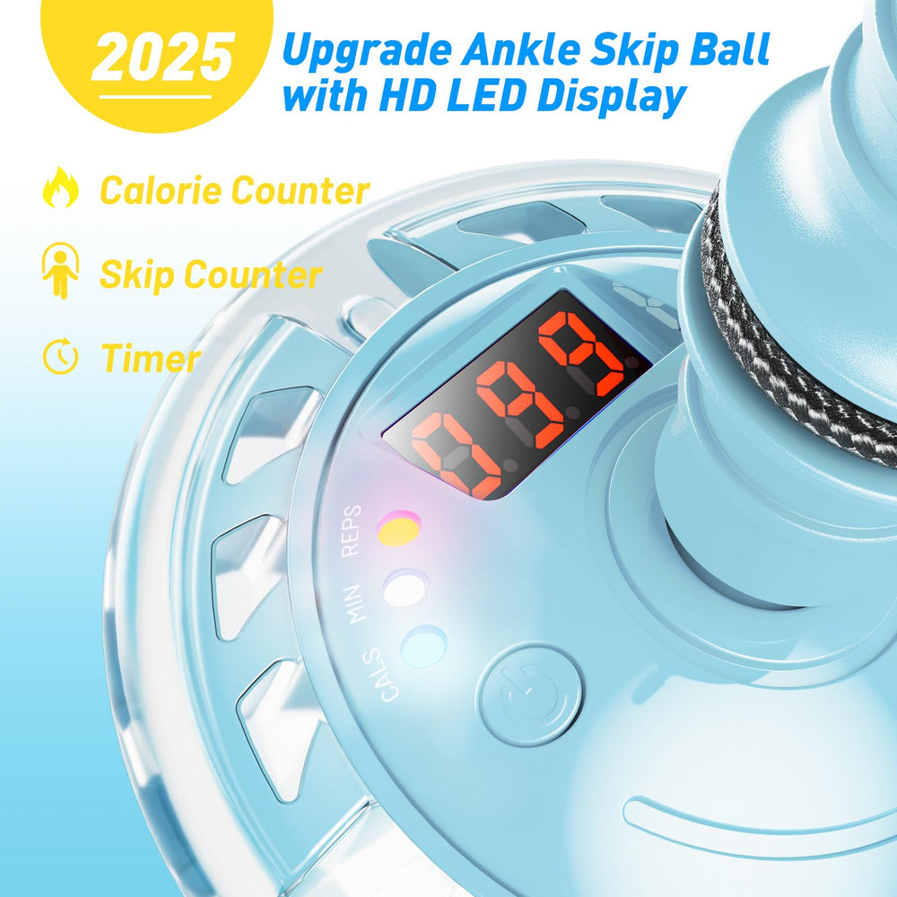 Flooyes Skip Ball counter shows jumps and time for progress