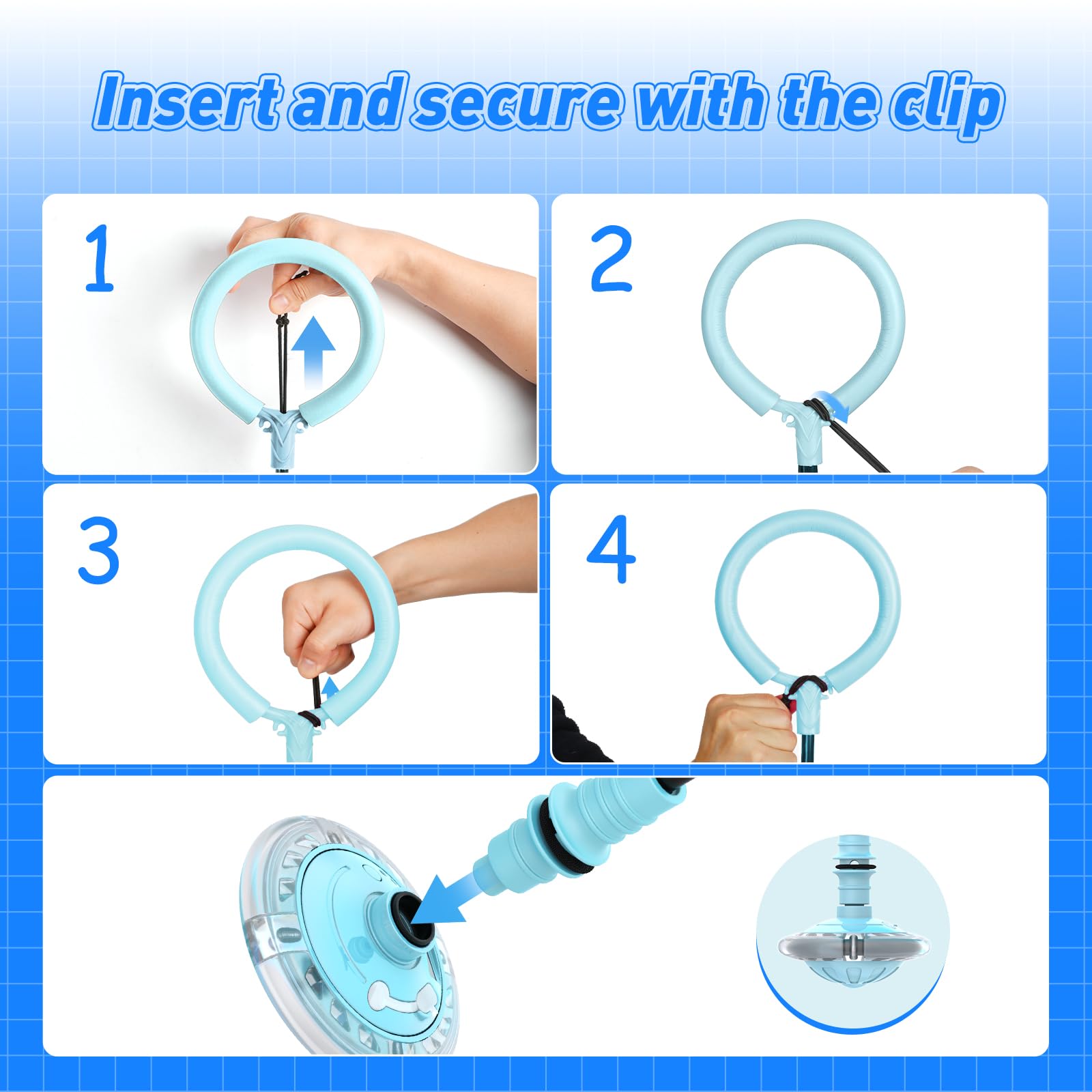 Flooyes Skip Ball folded flat for easy storage