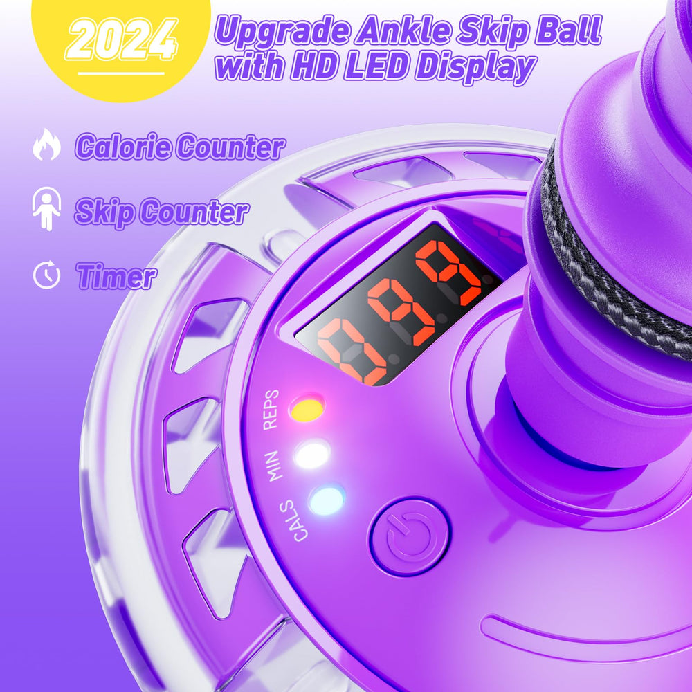 Flooyes skip ball LED wheel provides visual feedback during jumping