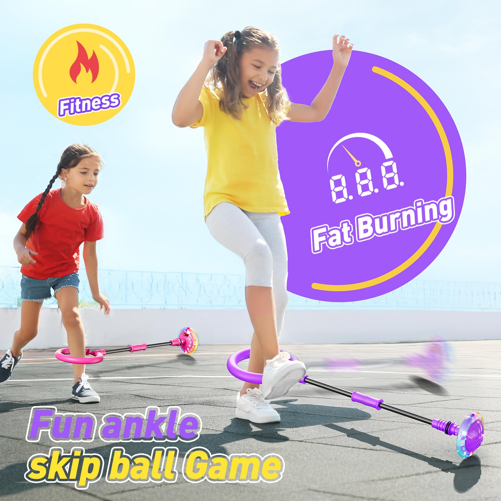 Flooyes skip ball soft EVA handle ensures comfortable play