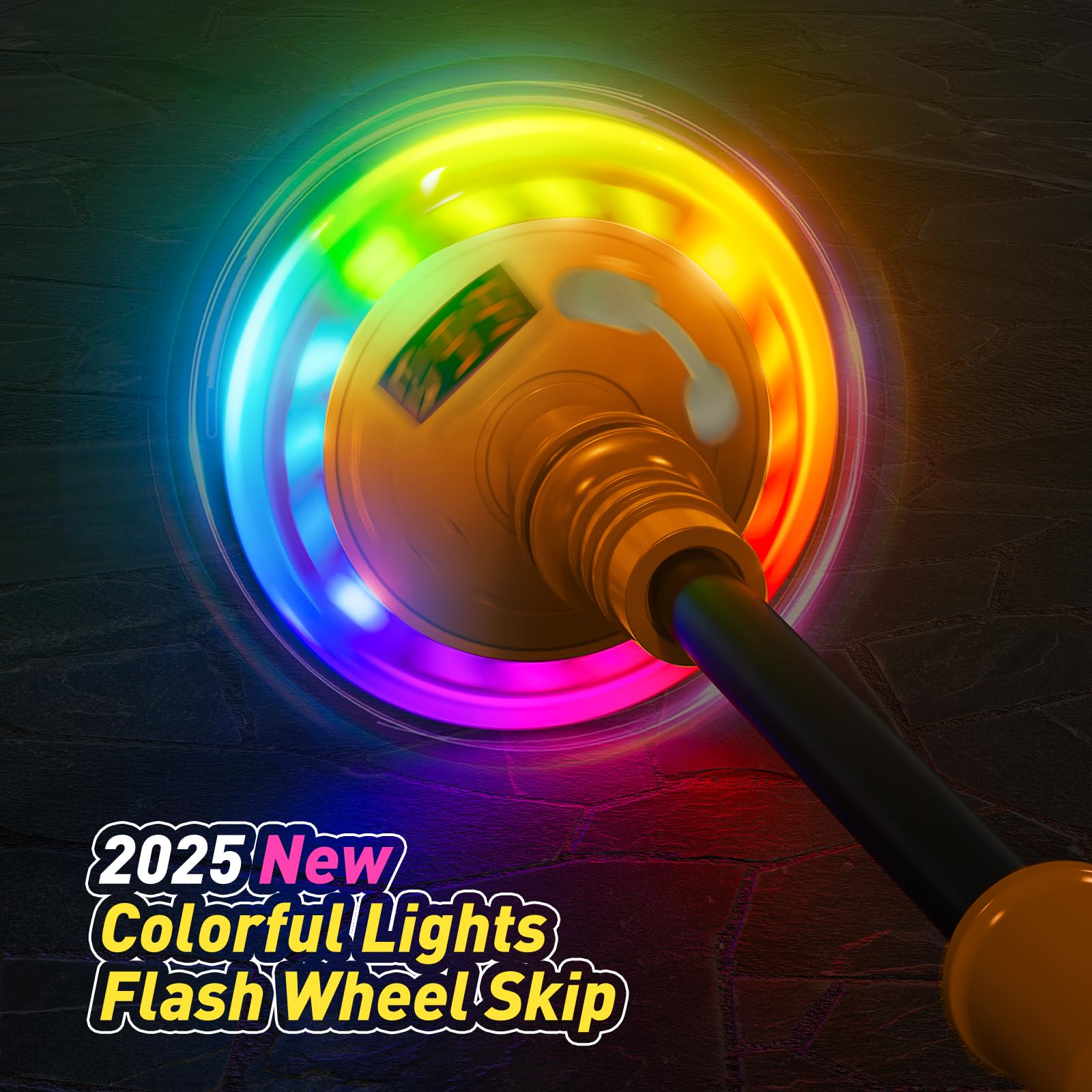 Flooyes Skip Ball soft EVA handle for comfortable play.