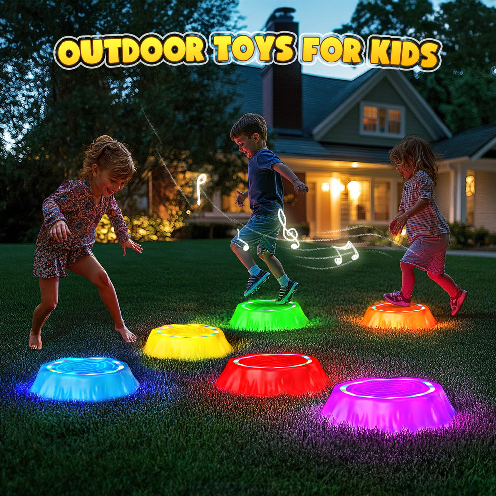 Flooyes stepping stones kit shown as a complete 6-piece set for toddlers.