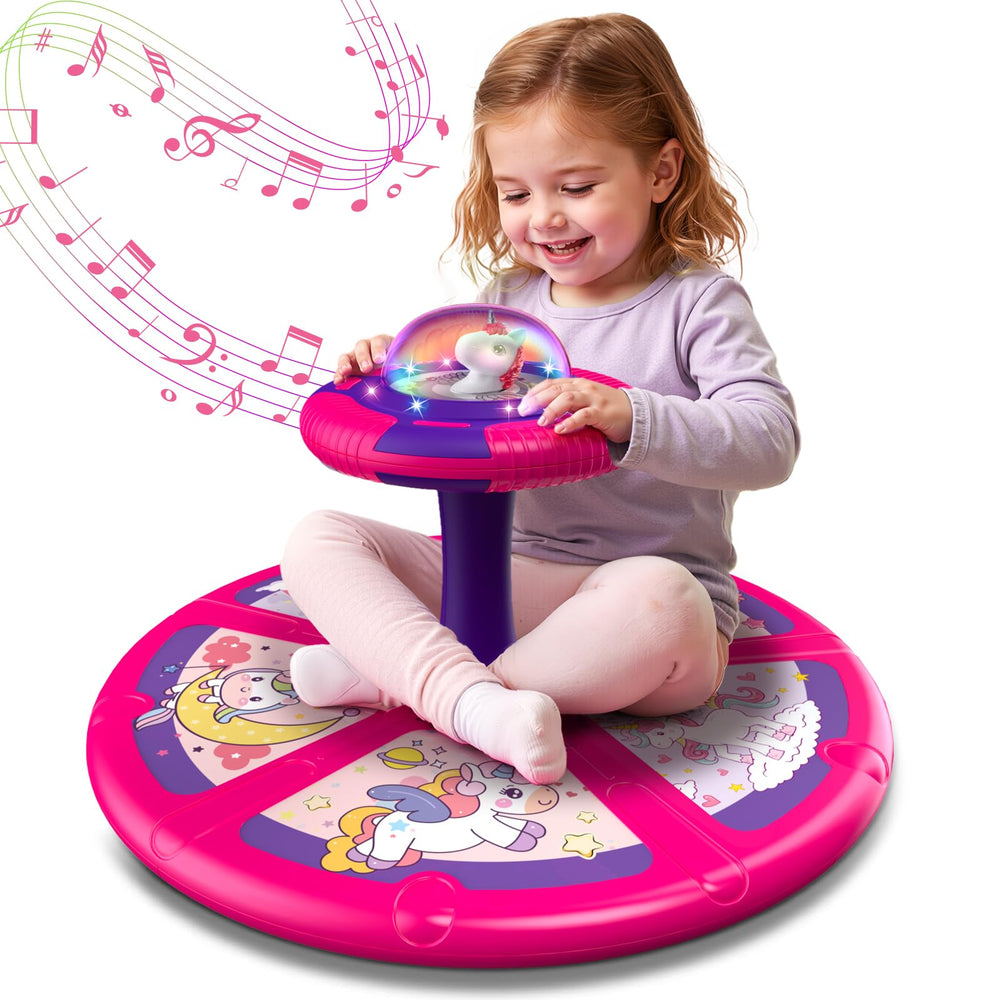 Flooyes Unicorn Sit and Spin toy featuring a whimsical unicorn design for active play