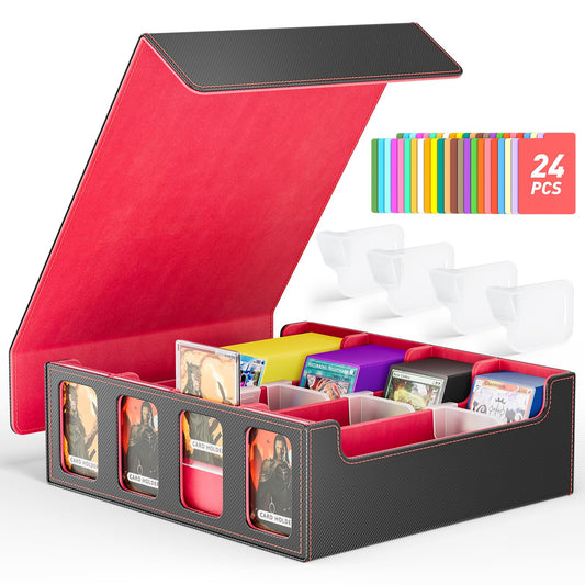 Flooyes card box with viewing windows for quick previews of cards