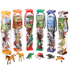 FLORMOON 72-piece animal figures set for creative play and storytelling