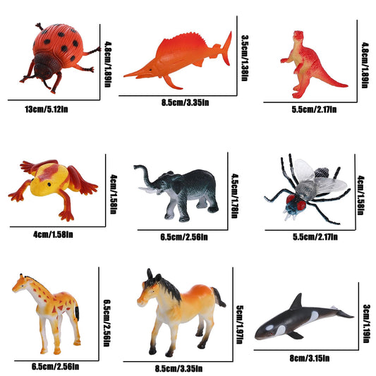 FLORMOON detailed-painted dinosaur and wildlife figures for realistic pretend play