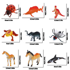 FLORMOON detailed-painted dinosaur and wildlife figures for realistic pretend play