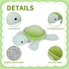 Florviv weighted turtle hugging pose highlights cuddle-ready design for comfy seating.