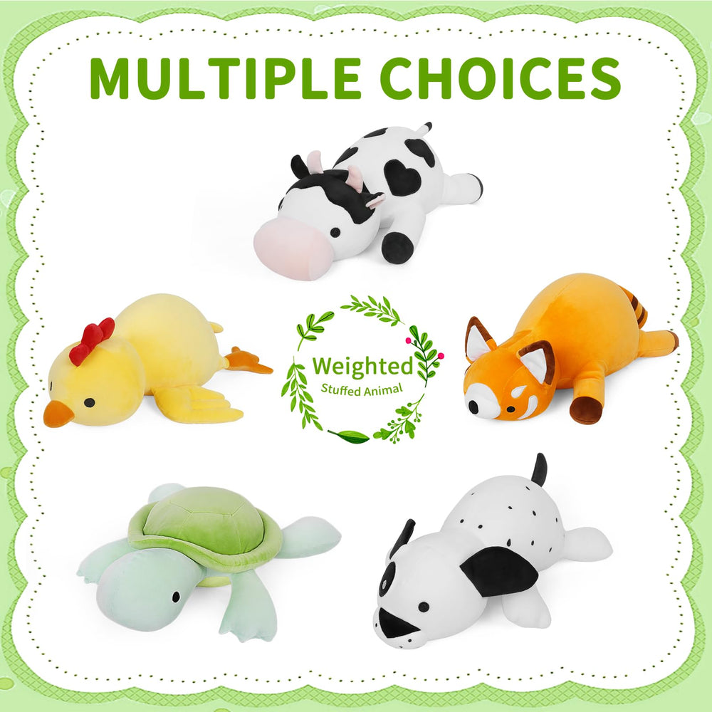 Florviv weighted turtle room-decor shot suggests a stylish, comforting addition to any space.