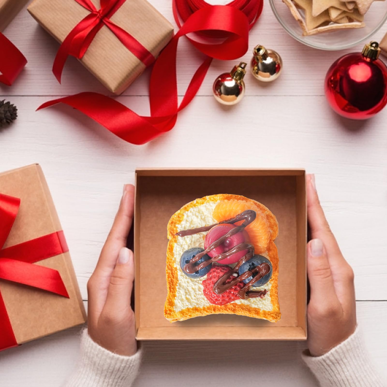 Flovyn fruit toast stress-relief ball offers quiet tactile play.