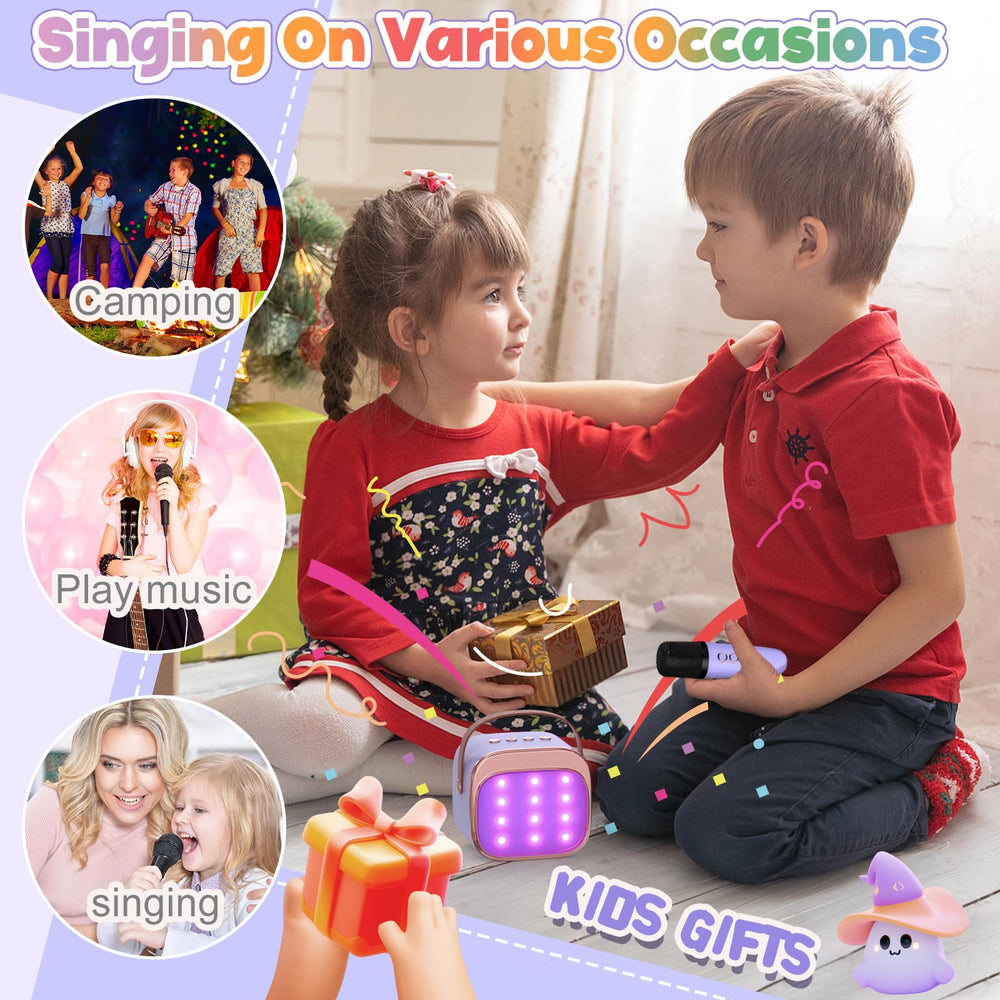FLUESTON karaoke system with TF/USB/AUX inputs for versatile music sourcing