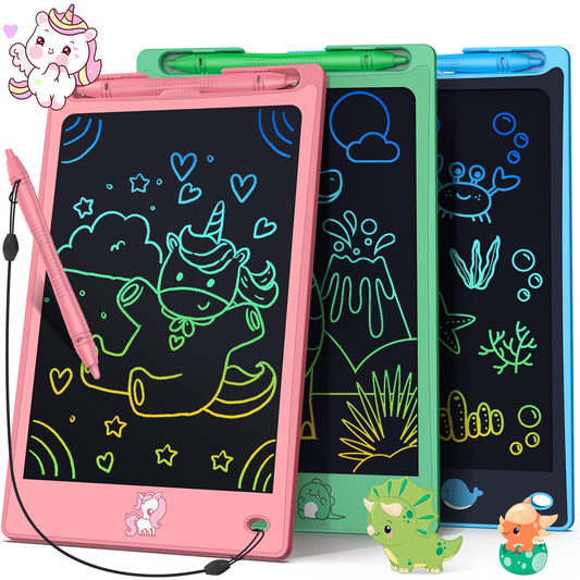 FLUESTON LCD Writing Tablet 3-pack front view for kids' drawing
