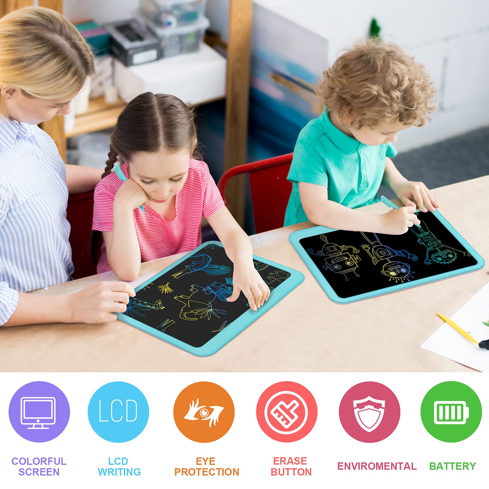 Colorful lines appear on FLUESTON tablet during playtime