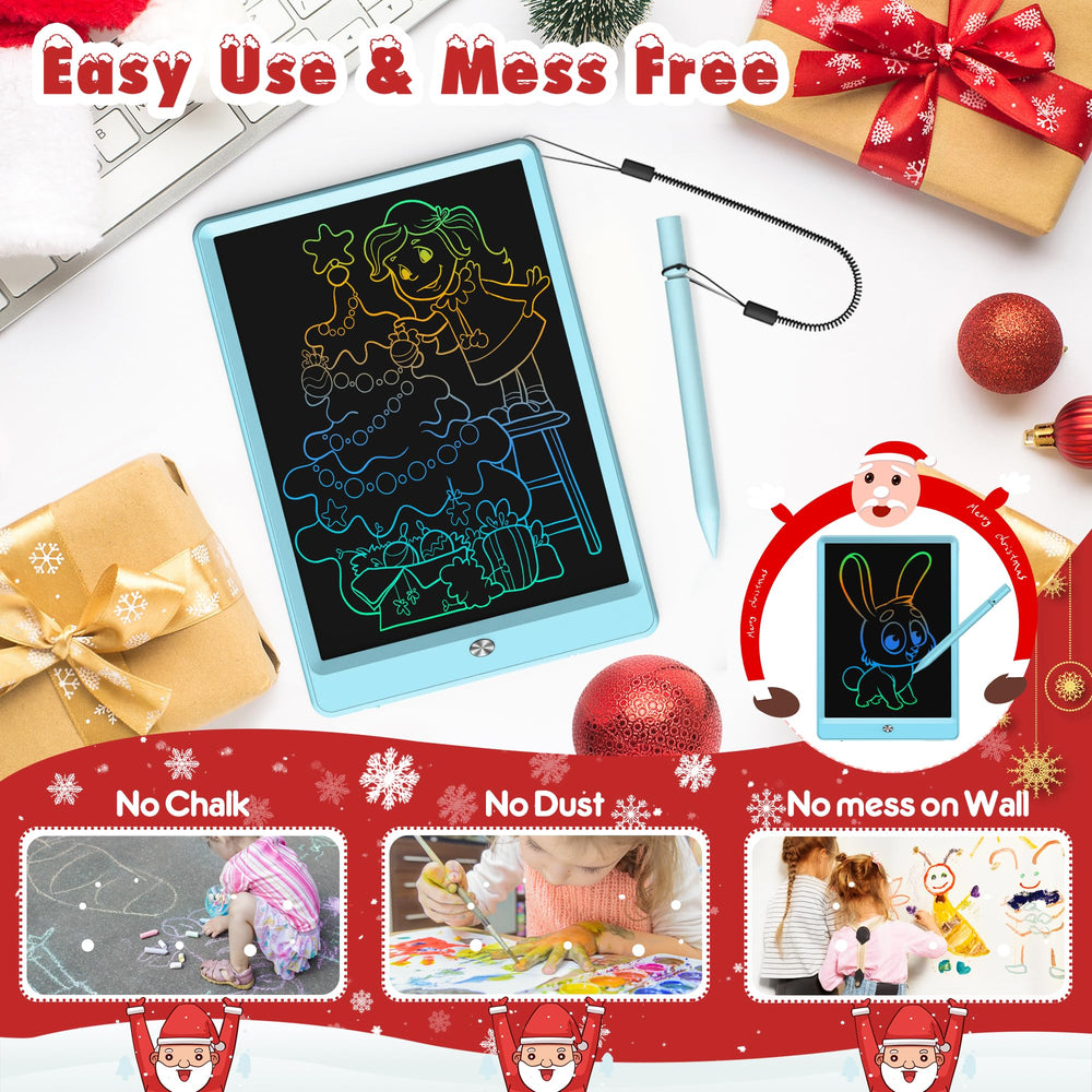 FLUESTON tablet with replaceable CR2025 battery for long life and erases