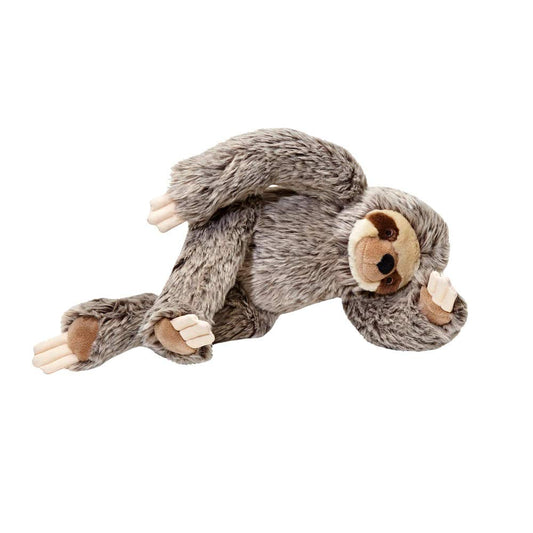 Fluff & Tuff Tico Sloth plush arm-tug toy supports interactive play and bonding.
