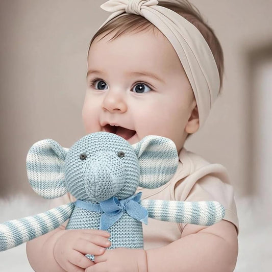 FluffyFun 7.1-inch elephant plush for little hands.
